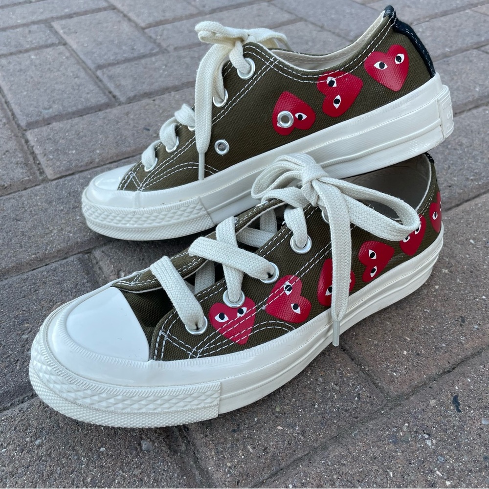 CONVERSE X COMME DES
GARCONS ALL STAR
CHUCK MULTI HEART
KHAKI Size 5